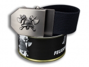 699 - Gürtel Feuerwehr - ATCH - Farbe Schwarz mit Blechbüchse