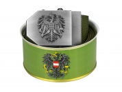 Gürtel Adler - Farbe Khaki - AT + Blechbüchse