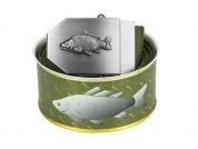 Gürtel Angler - Farbe Khaki + Blechbüchse